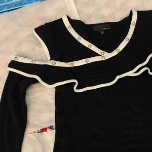 Black & White Cutout Sweater